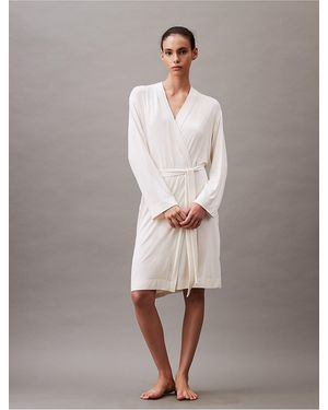 Calvin Klein Ultra Light Lounge Robe - Gray
