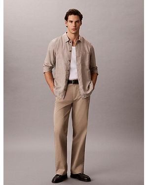 Calvin Klein 90's Rechte Chinobroek - Bruin
