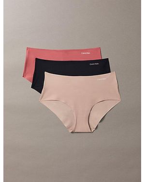 Calvin Klein 3 Pack Hipsters Invisibles Microfibre Stretch - Grey
