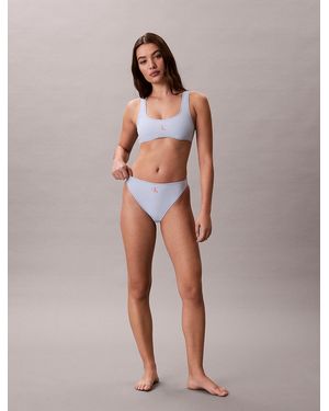 Calvin Klein Slip Bikini Sgambato - Viola