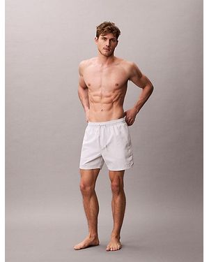 Calvin Klein Medium Drawstring Swim Shorts Essentials - White
