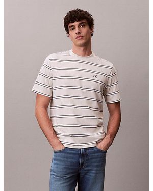 Calvin Klein Jeans Stripe Monogram T-Shirt - Multicolour