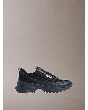 Calvin Klein Trailblazer — Mesh Mix Runner Trainers - Black