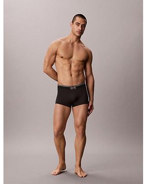 Calvin Klein Low Rise Trunks Graphic Monogram Micro - Black