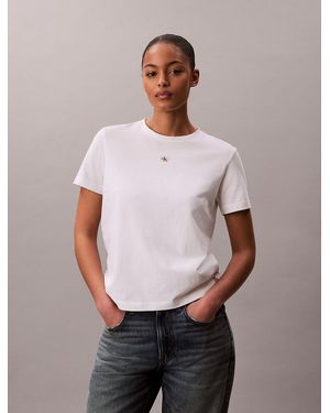 Calvin Klein Soft Cotton Badge T-Shirt - White
