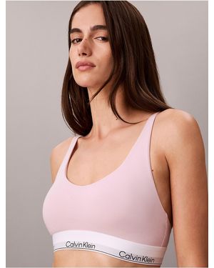 Calvin Klein Icon Cotton Modal Lightly Lined Bralette - Pink