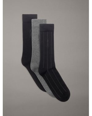 Calvin Klein 3 Pack Crew Socks Gift Set - Grey