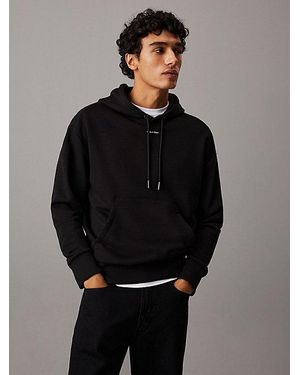 Calvin Klein Sudadera holgada de modal y felpa con capucha - Negro