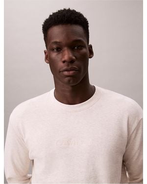 Calvin Klein Terry Lounge Sweatshirt - Natural