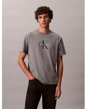 Calvin Klein Monogram Logo Tee - Grey