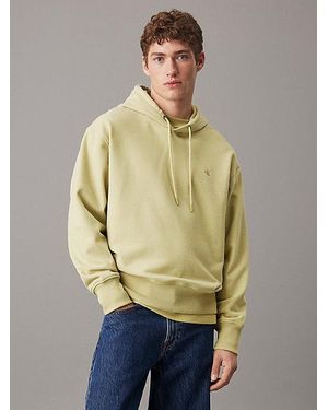 Calvin Klein Sudadera con capucha de felpa de algodón - Verde