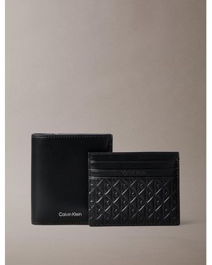 Calvin Klein Set Regalo Portafoglio E Porta Carte Rfid - Nero