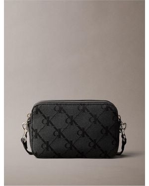 Calvin Klein Monogram Jacquard Camera Bag - Gray