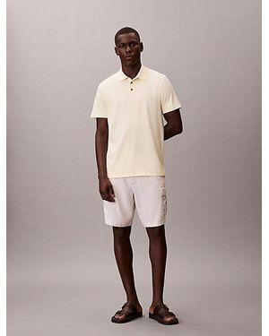 Calvin Klein Pima Cotton Polo Shirt - Natural