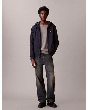 Calvin Klein Hooded Ripstop Jacket - Blue
