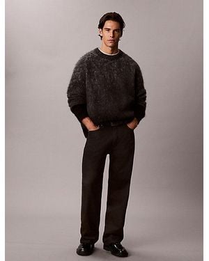 Calvin Klein Jeans Merino Wool Blend Ombre Jumper - Black