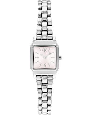 Calvin Klein Square Monogram Bracelet Watch - White