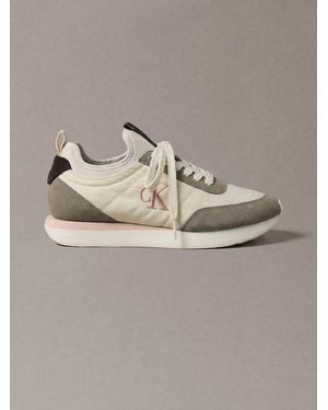 Calvin Klein Signature Logo Runner Trainers - Metallic