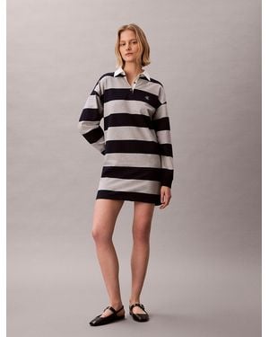 Calvin Klein Varsity Stripe Polo Mini Dress - Multicolour