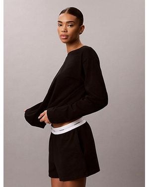 Calvin Klein Cotton Jersey Lounge Shorts - Black