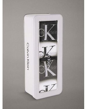 Calvin Klein Jeans 4 Pack Logo Crew Socks Gift Set - Grey