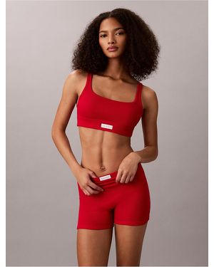 Calvin Klein Classic Comfort Cozy Waffle Shorts - Red