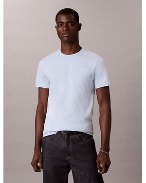Calvin Klein Jeans Slim Embroidered Logo T-Shirt - White