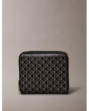 Calvin Klein Rfid Square Zip Around Logo Wallet - Multicolour