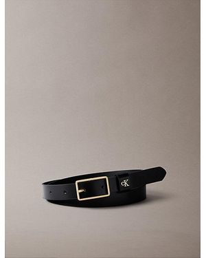 Calvin Klein Riem Met Rechthoekige Gesp En Monogram Hardware - Grijs
