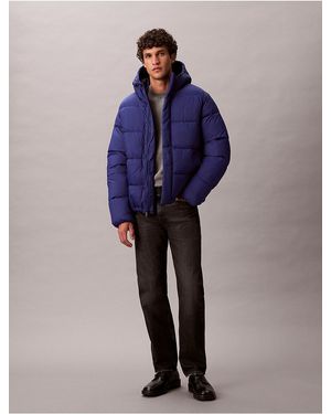 Calvin Klein Calvin Klein Hooded Puffer Jacket - Blue