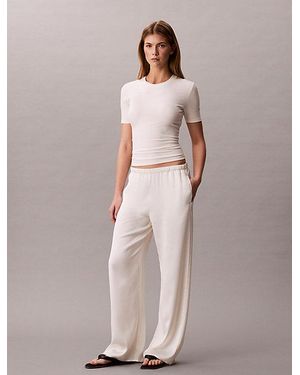 Calvin Klein Broek Met Gehamerde Satijnstructuur - Meerkleurig