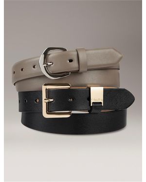 Calvin Klein 2-Pack Belt Set - Gray