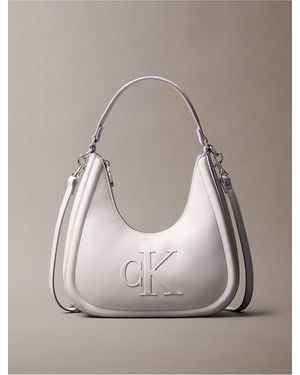 Calvin Klein Embossed Monogram Crescent Bag - Multicolor
