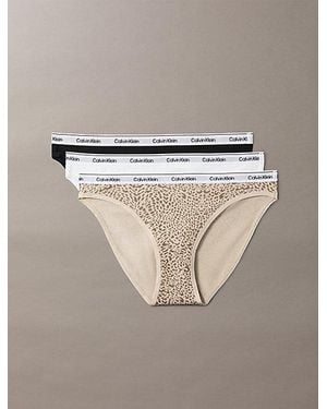 Calvin Klein 3 Pack Bikini Briefs - Grey