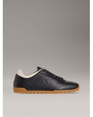 Calvin Klein Leather Trainers - Grey