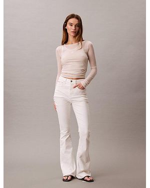 Calvin Klein Jean high rise flared - Rosa