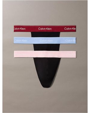 Calvin Klein 3 Pack Thongs - Multicolor