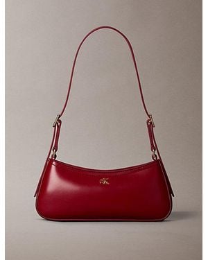 Calvin Klein Small Monogram Logo Shoulder Bag - Red