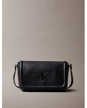 Calvin Klein Logo Soft Touch Crossbody Bag - Black