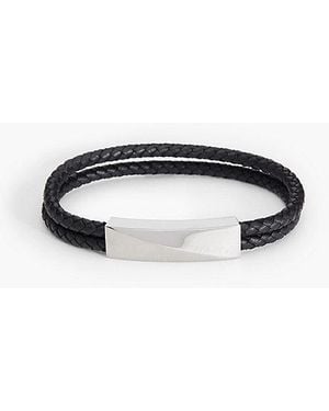 Calvin Klein Double Wrap Braided Bracelet - Black