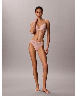 Calvin Klein Thong Perfectly Fit Lace - Natural