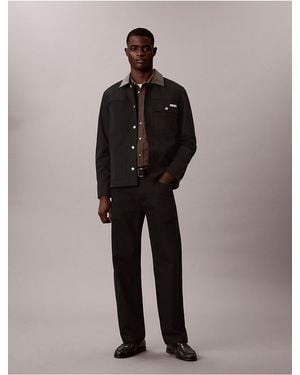 Calvin Klein Calvin Klein Contrast Collar Field Jacket - Black