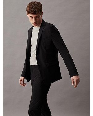 Calvin Klein Schmaler Blazer Aus Technischem Material - Braun