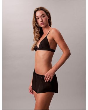 Calvin Klein Signature Satin Tap Short - Black