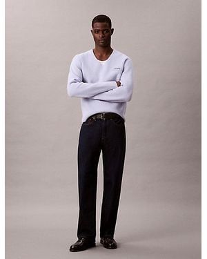 Calvin Klein Trui Van Merino Viltwol Met V-Hals - Meerkleurig