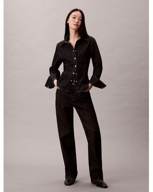 Calvin Klein Straight Bootcut Jeans - Black