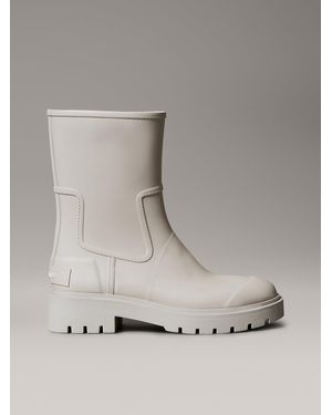 Calvin Klein Waterproof Flexible Lug Sole Rainboots - Grey