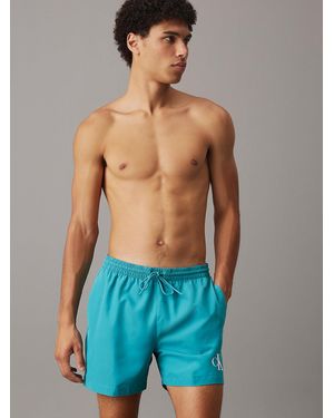 Calvin Klein Medium Drawstring Swim Shorts - Blue