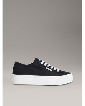 Calvin Klein Canvas Plateausneakers - Metallic