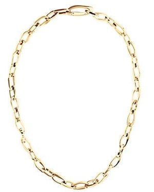 Calvin Klein Sculpted Oval Links Necklace - Metallic